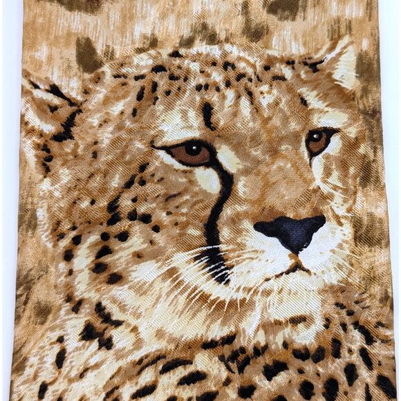 Vintage 1996 Endangered Species Cheetah Tie Alert by Simon Combes Conservation - Picture 6 of 12